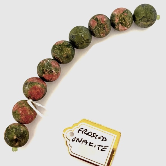 As Low As $2 10mm Frosted Unakite Round Beads (9) - Picture 1 of 2